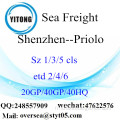 Shenzhen Port Sea Freight Shipping To Priolo